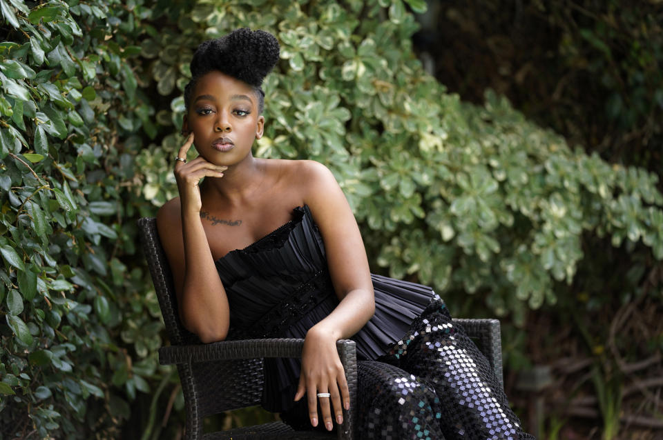 Thuso Mbedu poses for a portrait, Monday, May 10, 2021, in Los Angeles. (AP Photo/Chris Pizzello)