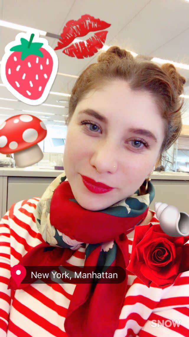 <p><strong>Snow: </strong>This Snapchat-adjacent app, also based in Korea, is basically an all-you-can-eat buffet of animated stickers and filters, plus a GIF-making feature that's pretty similar to Instagram's Boomerang. Turn your face into a fried egg, experiment with anime lenses, or make flying hearts shoot from your hands. </p>