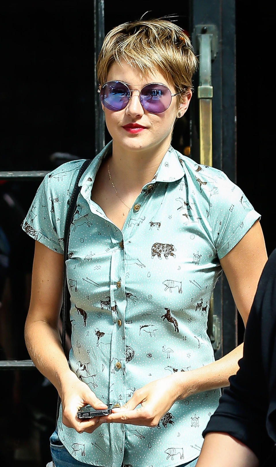 Shailene Woodley was seen leaving the Bowery Hotel in New York City on June 1.