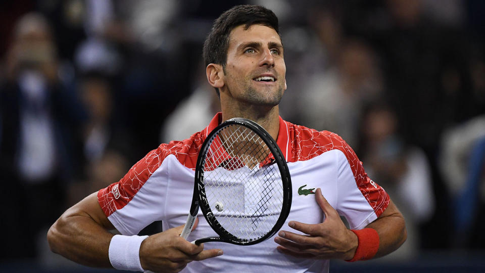 Djokovic’s maintained his ruthless recent form against Zverev in Shanghai. Pic: Getty