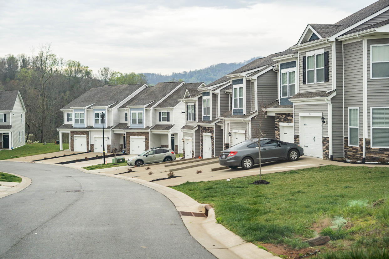 New homes are being built on Monroe Creek Boulevard.