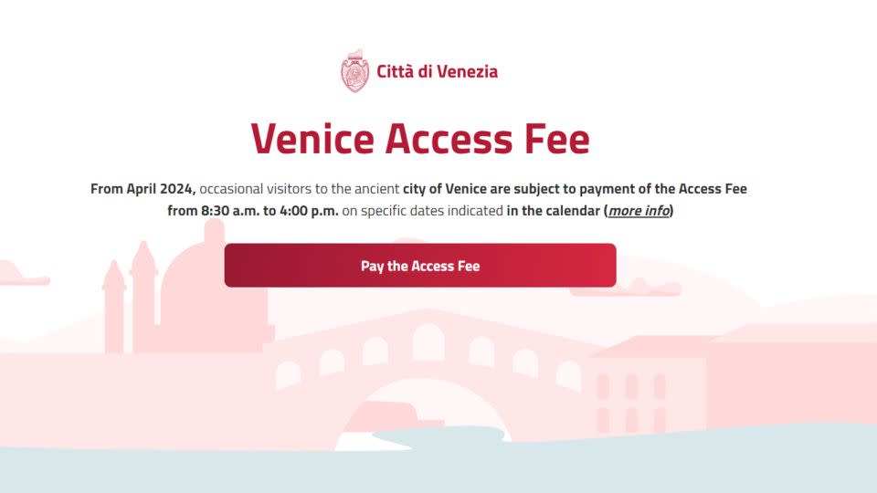The council has created this online payment portal. - Comune di Venezia