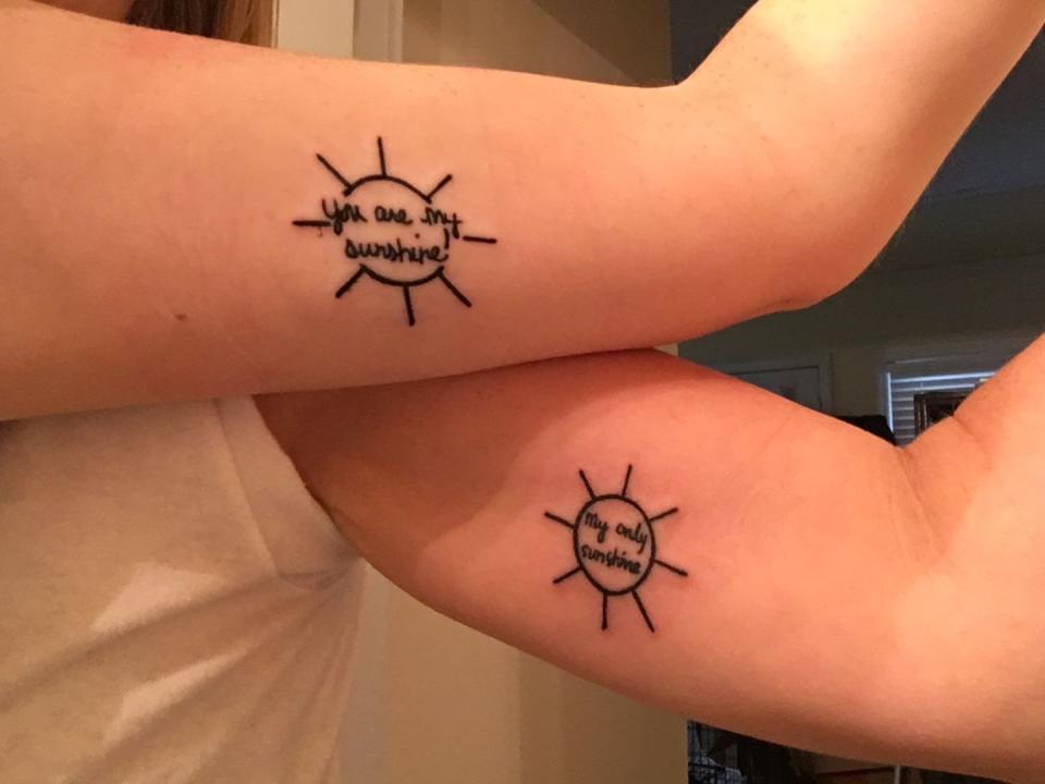 23) This Sunshine Mother-Daughter Tattoo