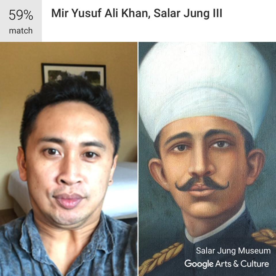 The article’s author trying out Google Arts & Culture’s new selfie feature, which went viral last weekend. Accurate or nah? Source: Yahoo Finance