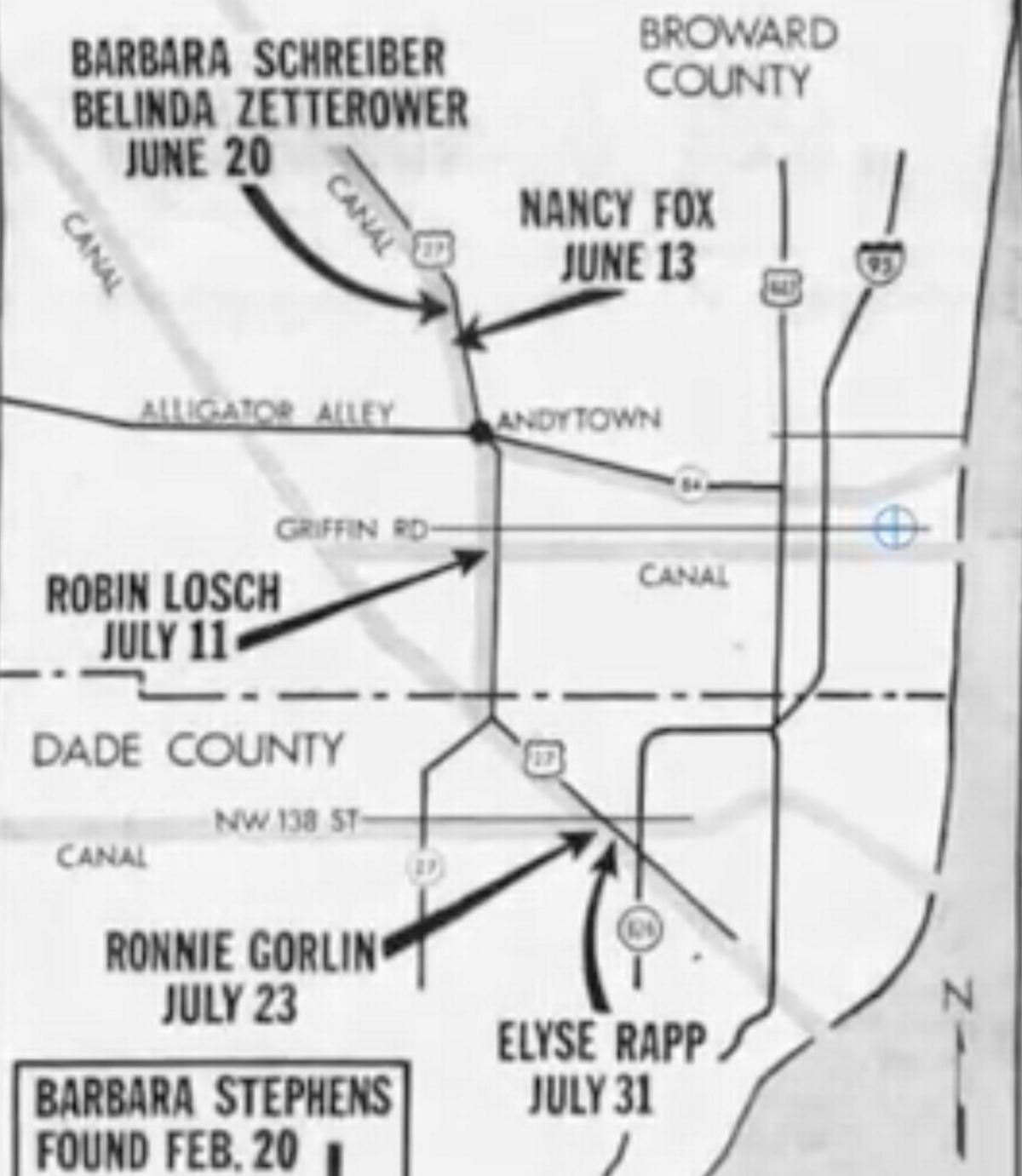 Detective Gianino said they are also looking at any possible connection between Keebler and the unsolved killings of several other women in the Broward and Miami-Dade area, from 1975 to 1976, known as the Flat Tire murders. (Broward Sheriff’s Office)