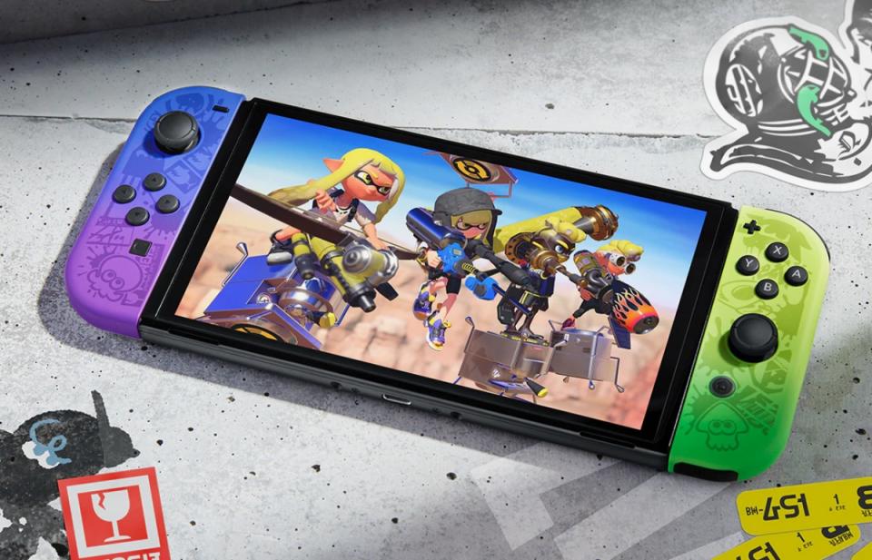 任天堂推出以《斯普拉遁3》為主題的Nintendo Switch OLED遊戲主機