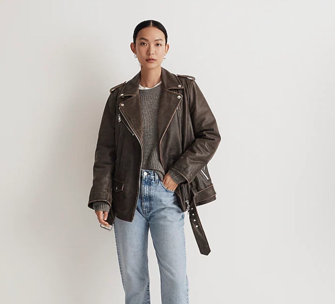 <p><a href="https://go.redirectingat.com?id=74968X1596630&url=https%3A%2F%2Fwww.madewell.com%2Fdistressed-leather-oversized-motorcycle-jacket-NM541.html&sref=https%3A%2F%2Fwww.harpersbazaar.com%2Ffashion%2Ftrends%2Fg46201285%2Fbest-oversized-leather-jackets-women%2F" rel="nofollow noopener" target="_blank" data-ylk="slk:Shop Now;elm:context_link;itc:0;sec:content-canvas" class="link rapid-noclick-resp">Shop Now</a></p><p>Distressed Leather Oversized Motorcycle Jacket</p><p>madewell.com</p><p>$568.00</p><span class="copyright">Madewell</span>