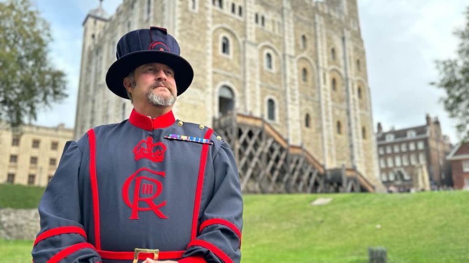 Chris Skaife has been a ravenmaster at the Tower of London for around 17 years. - Alasdair Skene/CNN