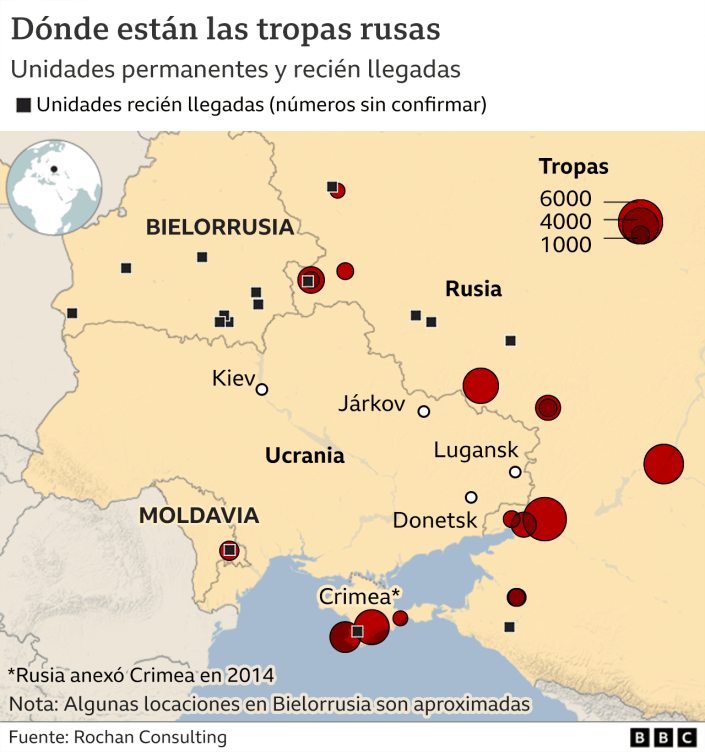Avance de tropas hacia Ucrania.