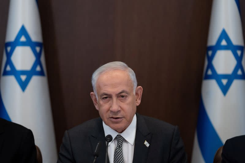 Israeli cabinet's weekly meeting in Jerusalem