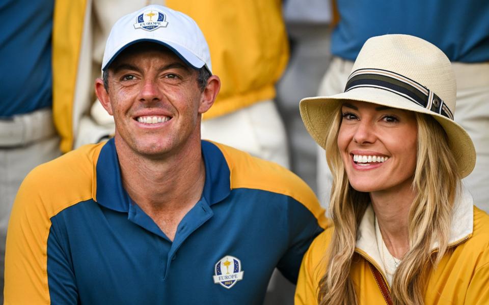 Rory McIlroy and Erica pictured at the 2023