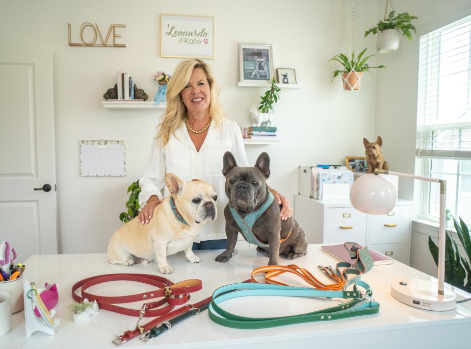 Kathryn Helt, founder of Leonardo and Kate, a line of luxury pet accessories.