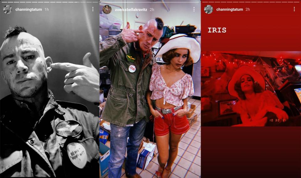 Channing Tatum and Zoë Kravitz dressed as characters from "Taxi Driver" for Halloween.