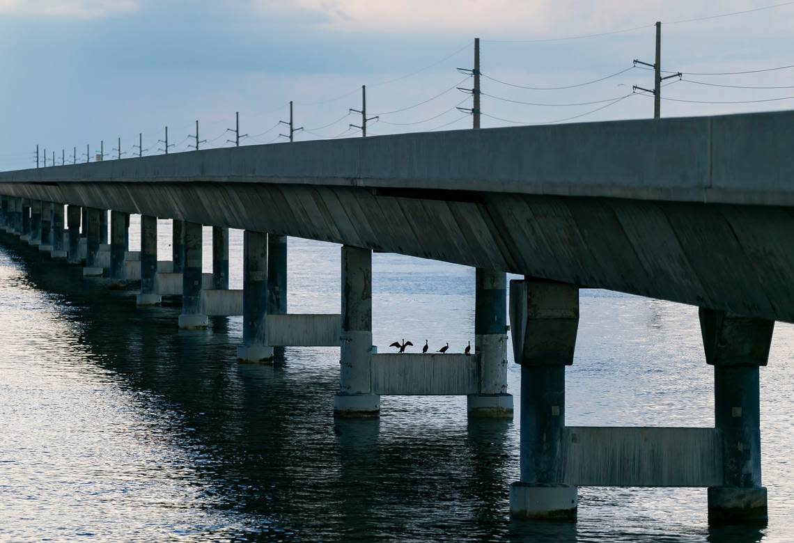 A view of the Overseas Highway’s Seven Mile Bridge near Little Duck Key and Bahia Honda State Park on Monday, October 11, 2021.