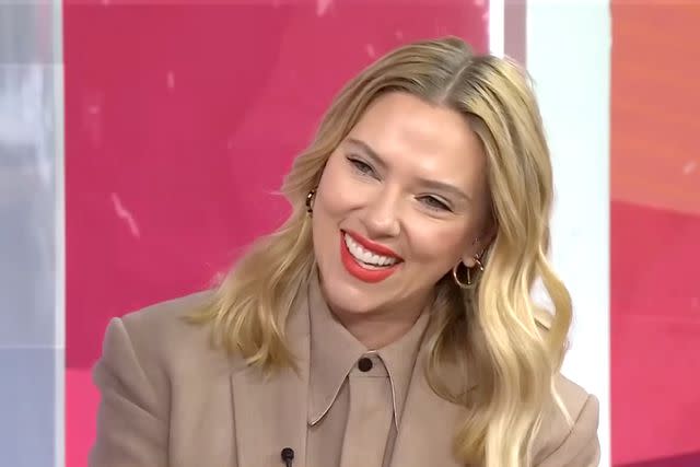 <p>Today/YouTube</p> Scarlett Johansson on the <em>Today</em> show Nov. 13, 2023