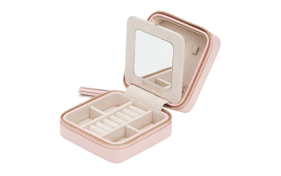 Wolf Caroline Zip Travel Casein Rose Quartz