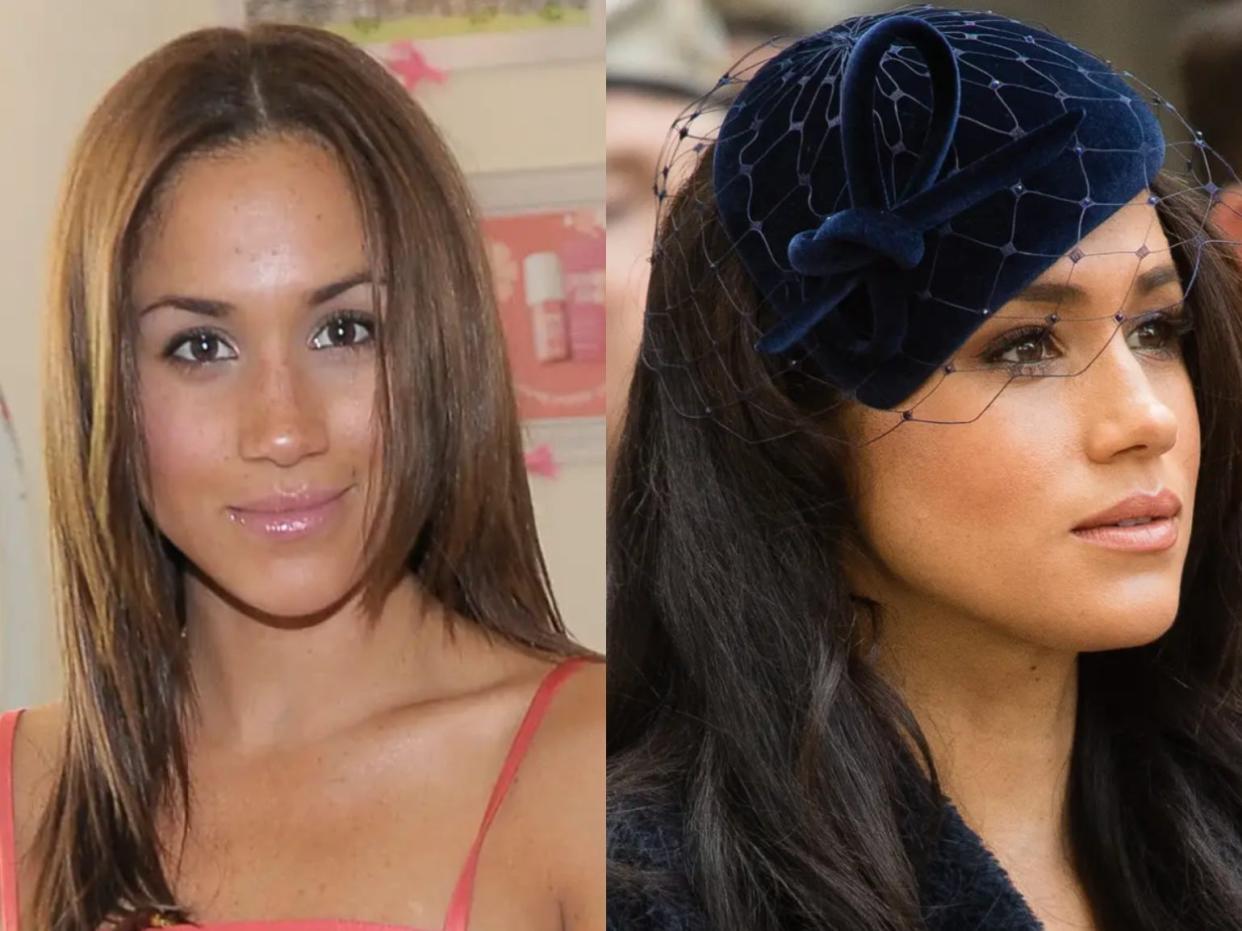 meghan markle then and now