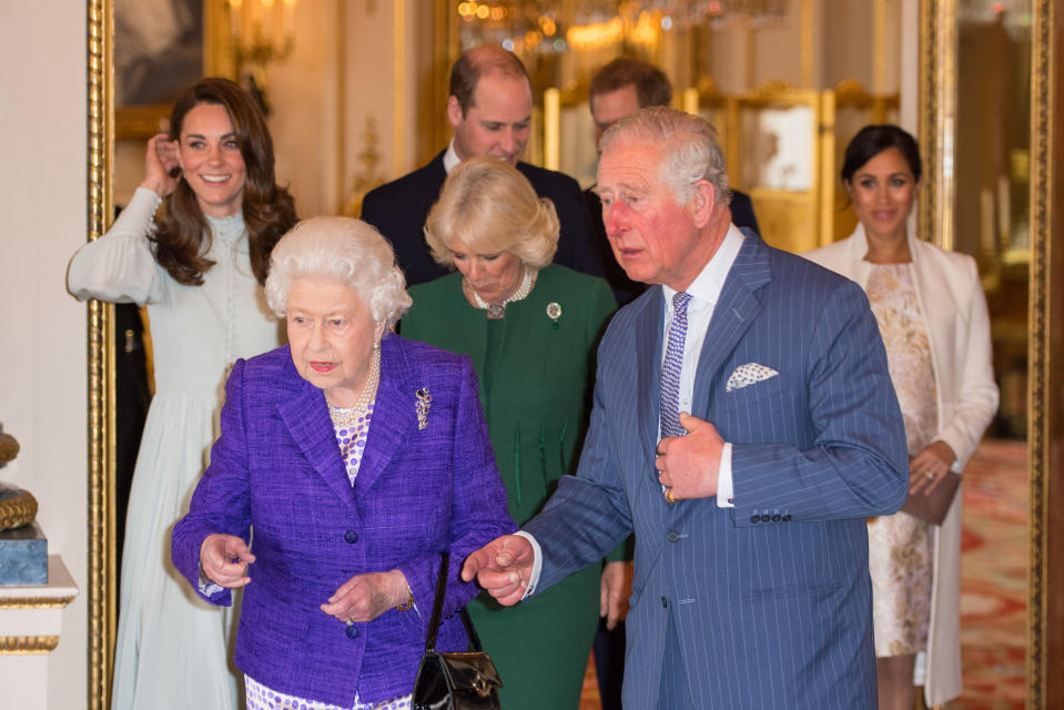 The monarch hosted a reception to mark t<span>he</span><span> 50th anniversary of the investiture of the Prince of Wales. </span>Source: Getty