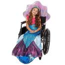 <p><strong>Spirit Halloween</strong></p><p>spirithalloween.com</p><p><strong>$39.99</strong></p><p><a href="https://go.redirectingat.com?id=74968X1596630&url=https%3A%2F%2Fwww.spirithalloween.com%2Fproduct%2Fkids-mermaid-wheelchair-costume%2F218106.uts&sref=https%3A%2F%2Fwww.goodhousekeeping.com%2Fholidays%2Fhalloween-ideas%2Fg33632924%2Fadaptive-wheelchair-halloween-costumes%2F" rel="nofollow noopener" target="_blank" data-ylk="slk:Shop Now;elm:context_link;itc:0;sec:content-canvas" class="link ">Shop Now</a></p><p>Kids can become denizens of the deep with this mermaid blanket tail, which comes with the coordinating headpiece. You also get the shell for the back of the chair.</p>