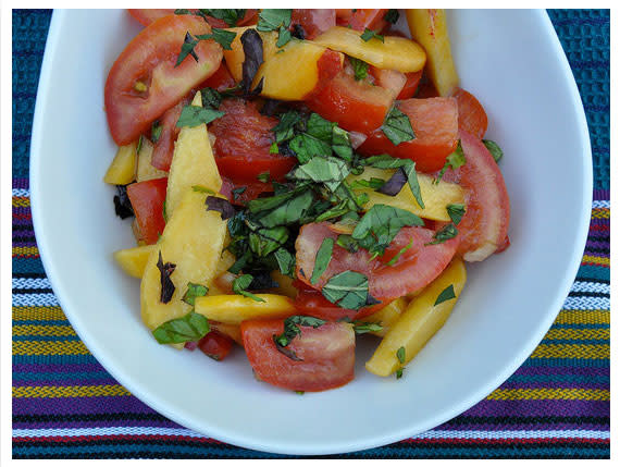 Tomato and Peach Salad