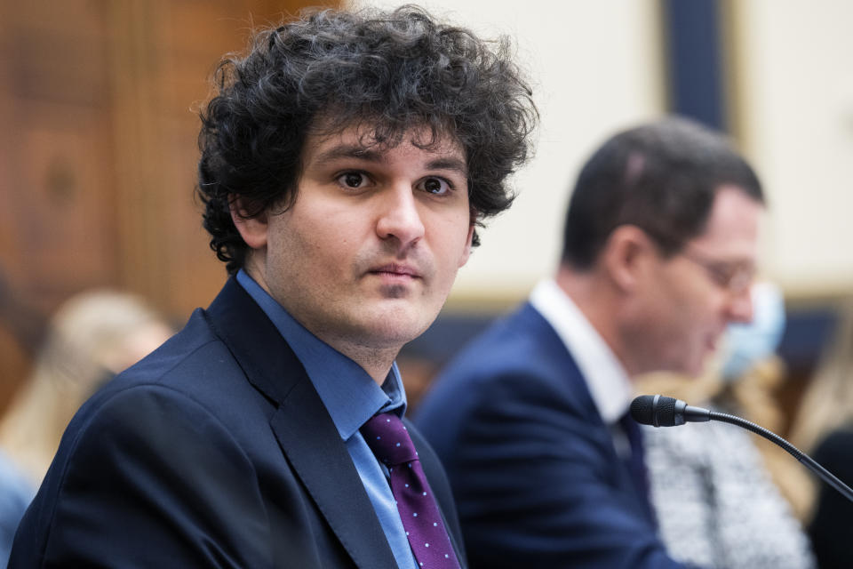 UNITED STATES - DECEMBER 8: Sam Bankman-Fried, founder and CEO of FTX, testifies during the House Financial Services Committee hearing titled 
Digital Assets and the Future of Finance: Understanding the Challenges and Benefits of Financial Innovation in the United States, in Rayburn Building on Wednesday, December 8, 2021. (Photo By Tom Williams/CQ-Roll Call, Inc via Getty Images)