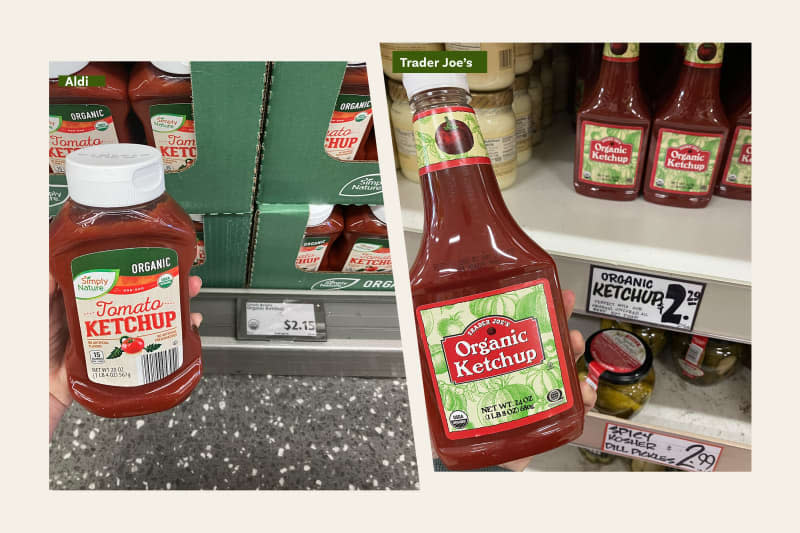 Aldi vs. Trader Joe's ketchup.