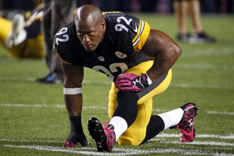 The Steelers' James Harrison spoke with the NFL about an Al Jazeera report. (AP) 