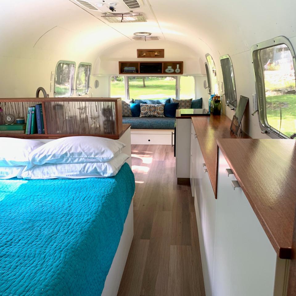 Interior from bed to door Roberta  - Hudson Valley Airstream