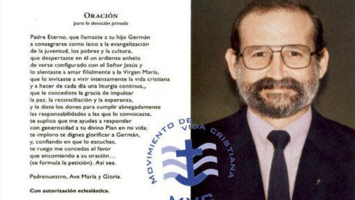 Esta es la estampa de Germán Doig que se repartía cuando el Sodalicio lo postulaba a beato.