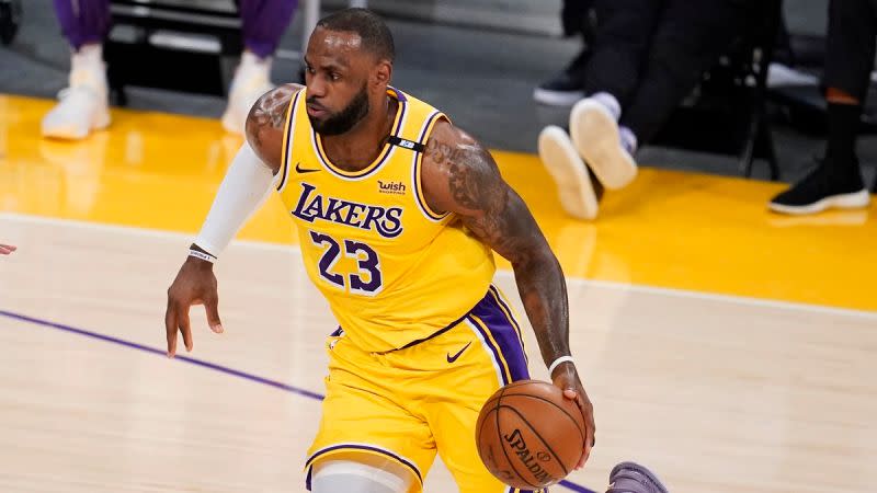 ▲湖人7球員擁有保障合約，其中4人超過35歲包含LeBron James，隊史從未有這麼多老將。（圖／美聯社／達志影像）