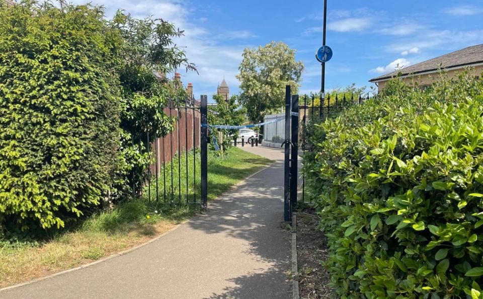 Police tape at the scene in Ealing, west London (PA)