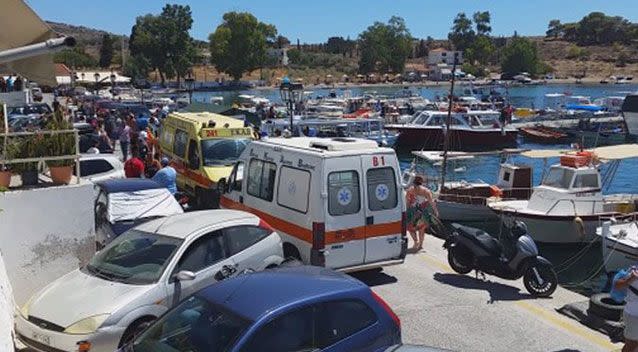 Two boats collided in Aegina. Source: Twitter