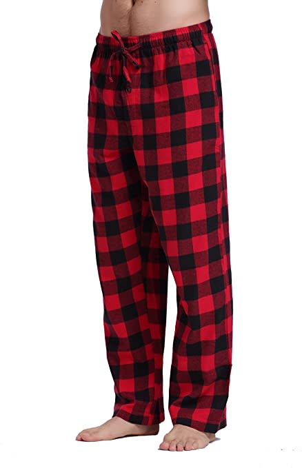 CYZ Men’s 100% Cotton Super Soft Flannel Plaid Pajama Pants