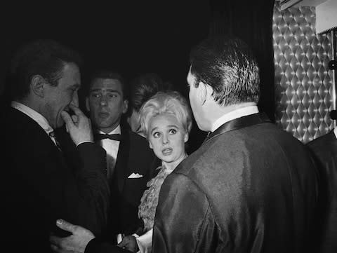 Barbara Windsor with the Kray twins - Credit: GETTY