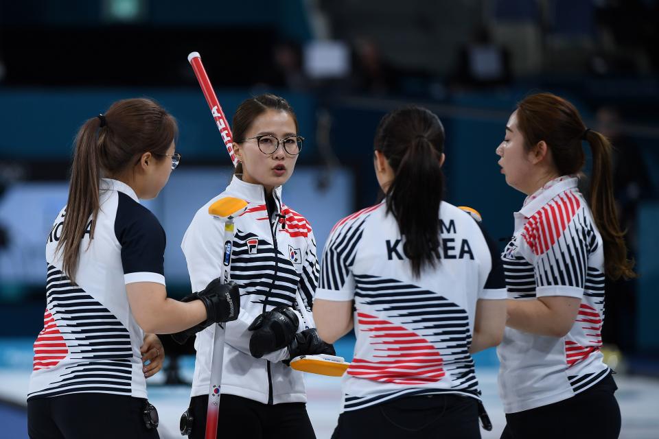 <p>The South Korean women’s curling team has taken the PyeongChang Olympics by storm, not just for their prowess on the ice, but for the catchy nicknames the women have adopted. The group of women who are known popularly as the “Garlic Girls” all share the common Korean last name of Kim. (Getty) </p>