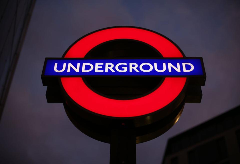 A London Underground sign (Yui Mok/PA) (PA Archive)