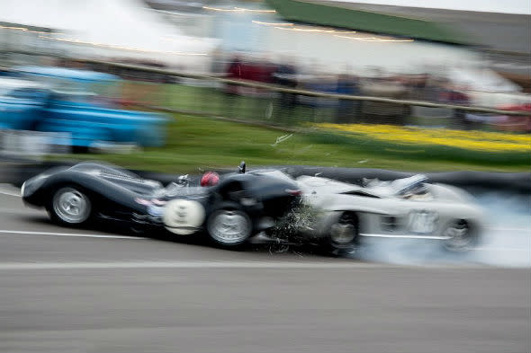 Classic car crash at Goodwood