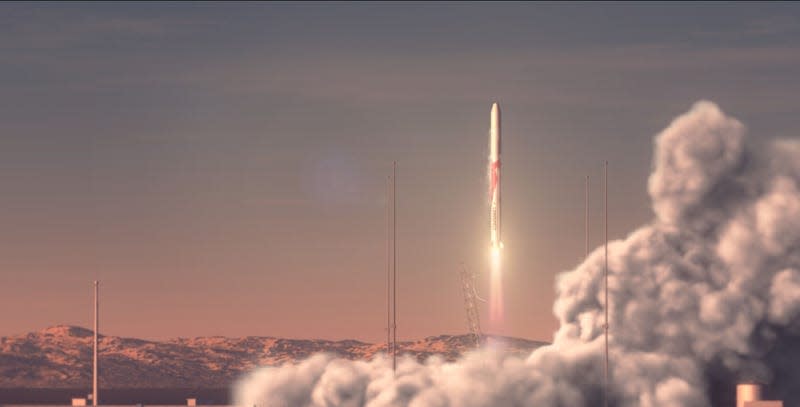 Conceptual image showing launch of Zhuque-2. 