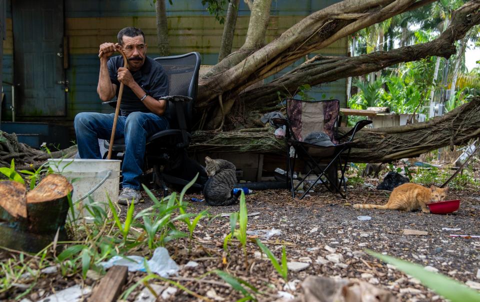 Jose Ortega who is battling several medical issues and hasn't been able to work in months is pictured at the The Glades Initiative in Belle Glade early Tuesday November 8, 2022.