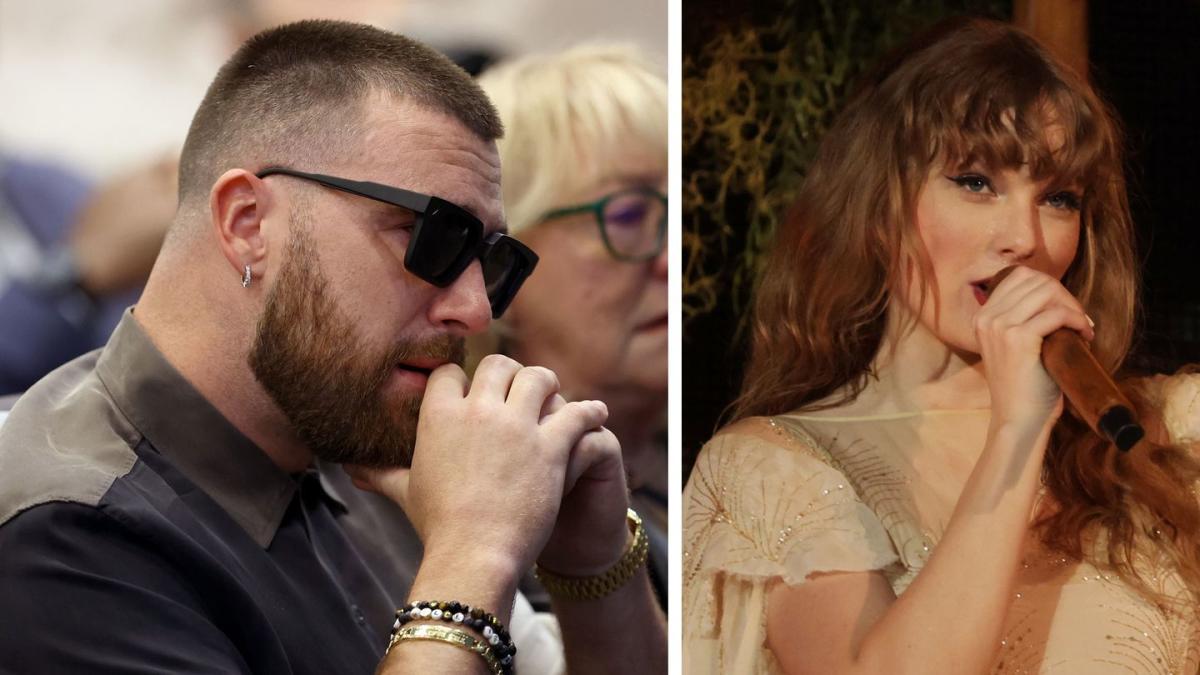 Travis Kelce Wore Two Tributes to Taylor Swift at Jason Kelce's Retirement  Press Conference