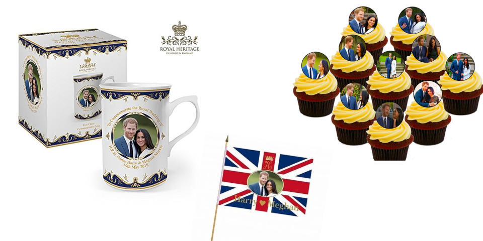 Teatime! Die Wartezeit auf die Hochzeit sollen Teetassen oder Cupcake-Verzierungen versüßen. (Bild: Amazon.de)