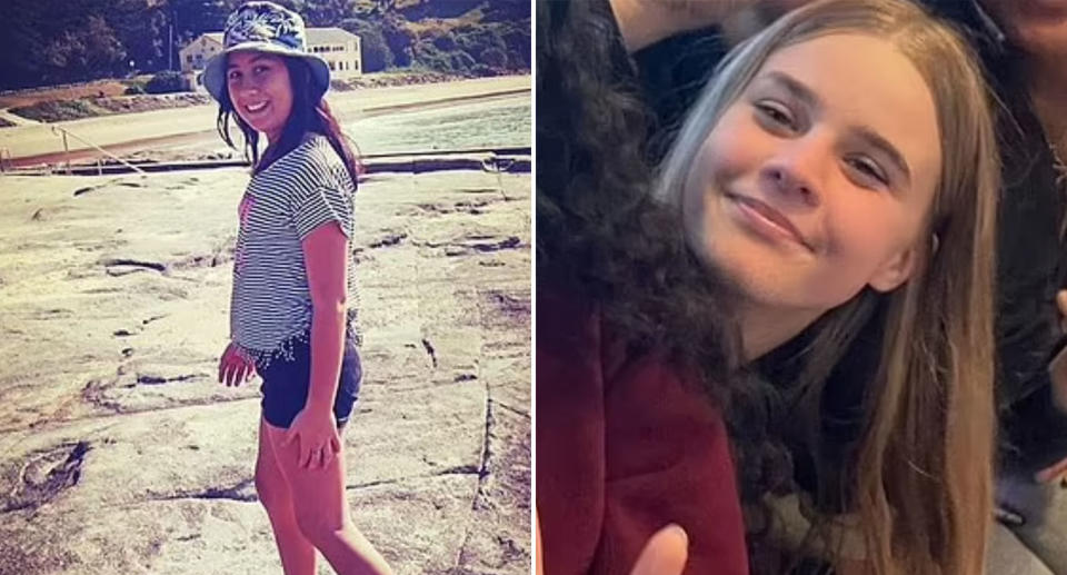 Pictured is Claire Kepaoa, 15, and Susi Kopy, 14, two Canberran schoolgirls who died in the crash