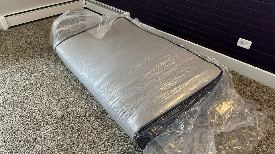 Dreamfoam Essential mattress vacuum packed and ready to be released from its wrappings