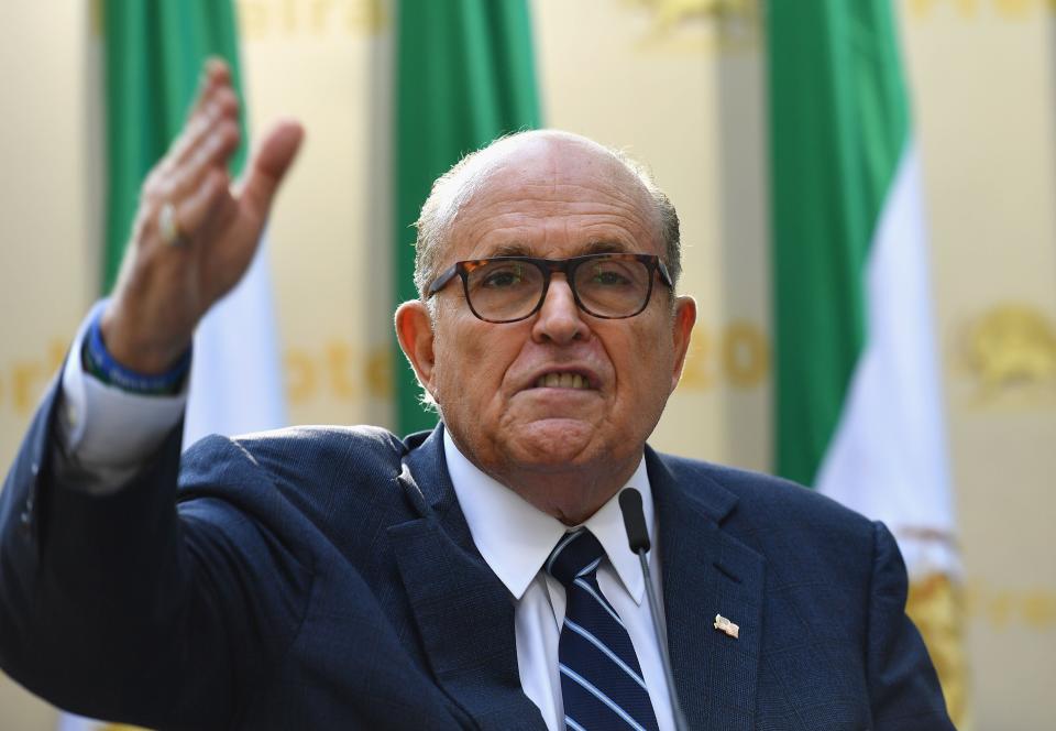 <a href="https://www.huffpost.com/news/topic/rudy-giuliani" target="_blank" rel="noopener noreferrer">Rudy Giuliani</a> reportedly called an <a href="https://www.huffpost.com/news/topic/arizona" target="_blank" rel="noopener noreferrer">Arizona</a> county official after the presidential election last year to discuss getting challenges to <a href="https://www.huffpost.com/news/topic/joe-biden" target="_blank" rel="noopener noreferrer">Joe Biden</a>&rsquo;s win &ldquo;<a href="https://www.azcentral.com/story/news/politics/elections/2021/05/23/election-audit-pits-maricopa-county-republicans-against-arizona-gop-senators/5186141001/" target="_blank" rel="noopener noreferrer">fixed up."﻿</a> (Photo: ANGELA WEISS via Getty Images)