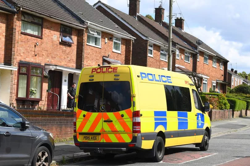 Police on Cassino Road, Huyton