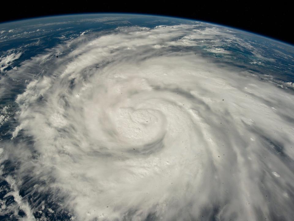 This Satellite image provided by NASA on September 26, 2022, shows Hurricane Ian pictured from the International Space Station just south of Cuba gaining strength and heading toward Florida. Hurricane Ian rapidly intensified off Florida's southwest coast Wednesday, Sept. 28, gaining top winds of 155 mph (250 kph), just shy of the most dangerous Category 5 status.
