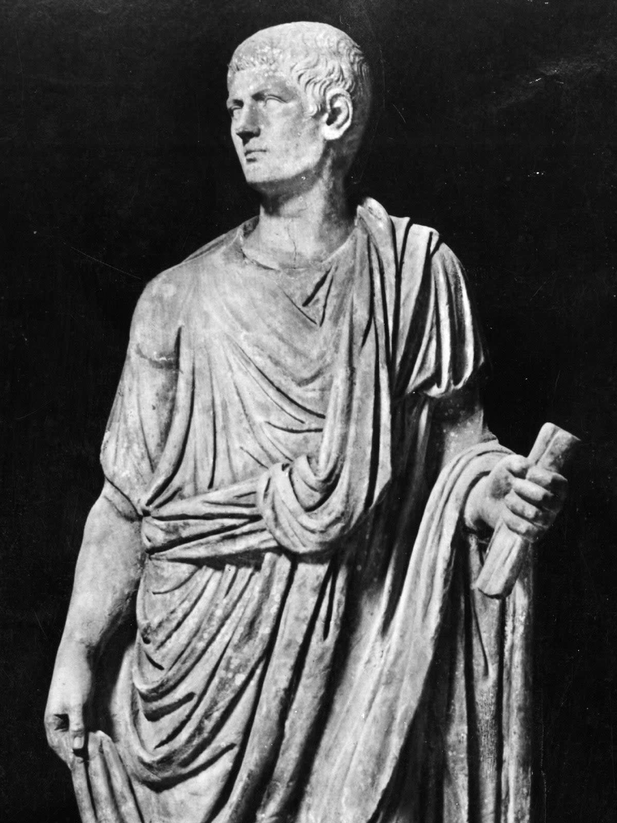 A statue of Roman Emperor Gaius Caesar Augustus Germanicus Caligula (12 - 41 AD), perhaps looking at his favourite horse   (Getty)