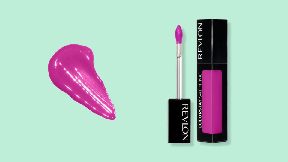 For a glossy lip that'll stay put, try the Revlon ColorStay Satin Ink Liquid Lipstick.