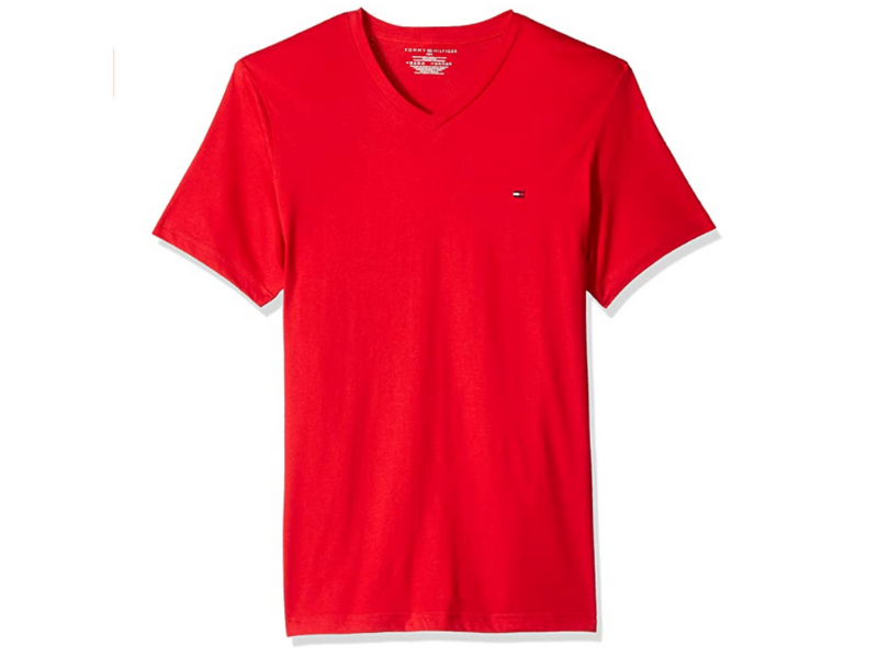 Tommy Hilfiger Men's Core Flag V-Neck T-Shirt