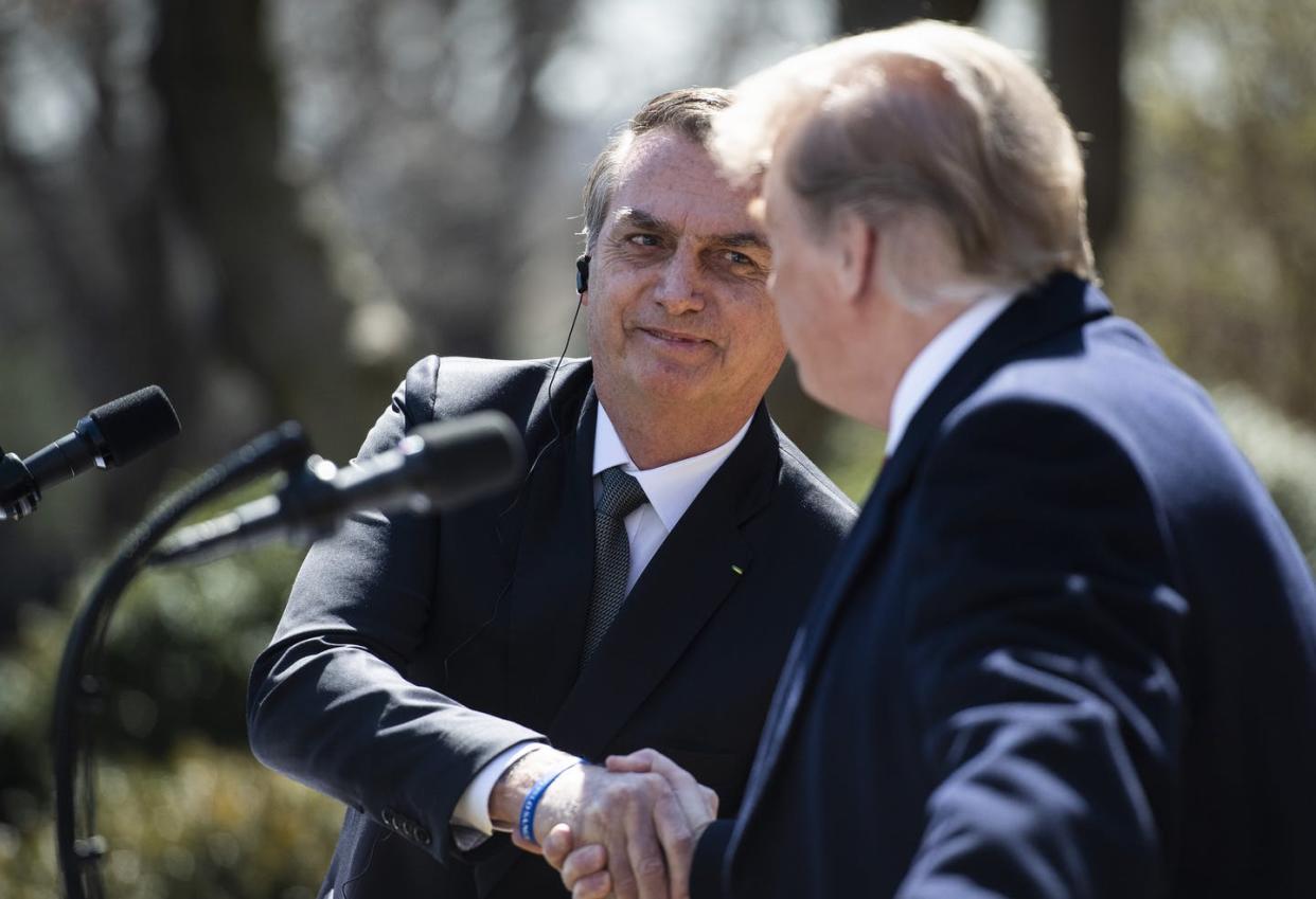 <span class="caption">Brazil's <span class="caas-xray-inline-tooltip"><span class="caas-xray-inline caas-xray-entity caas-xray-pill rapid-nonanchor-lt" data-entity-id="Jair_Bolsonaro" data-ylk="cid:Jair_Bolsonaro;pos:1;elmt:wiki;sec:pill-inline-entity;elm:pill-inline-text;itc:1;cat:OfficeHolder;" tabindex="0" aria-haspopup="dialog"><a href="https://search.yahoo.com/search?p=Jair%20Bolsonaro" data-i13n="cid:Jair_Bolsonaro;pos:1;elmt:wiki;sec:pill-inline-entity;elm:pill-inline-text;itc:1;cat:OfficeHolder;" tabindex="-1" data-ylk="slk:Jair Bolsonaro;cid:Jair_Bolsonaro;pos:1;elmt:wiki;sec:pill-inline-entity;elm:pill-inline-text;itc:1;cat:OfficeHolder;" class="link ">Jair Bolsonaro</a></span></span> and <span class="caas-xray-inline-tooltip"><span class="caas-xray-inline caas-xray-entity caas-xray-pill rapid-nonanchor-lt" data-entity-id="Donald_Trump" data-ylk="cid:Donald_Trump;pos:2;elmt:wiki;sec:pill-inline-entity;elm:pill-inline-text;itc:1;cat:Politician;" tabindex="0" aria-haspopup="dialog"><a href="https://search.yahoo.com/search?p=Donald%20Trump" data-i13n="cid:Donald_Trump;pos:2;elmt:wiki;sec:pill-inline-entity;elm:pill-inline-text;itc:1;cat:Politician;" tabindex="-1" data-ylk="slk:Donald Trump;cid:Donald_Trump;pos:2;elmt:wiki;sec:pill-inline-entity;elm:pill-inline-text;itc:1;cat:Politician;" class="link ">Donald Trump</a></span></span> threw their weight behind industries that are driving climate change.</span> <span class="attribution"><a class="link " href="https://www.gettyimages.com/detail/news-photo/president-donald-j-trump-shakes-hands-with-president-of-the-news-photo/1205572864" rel="nofollow noopener" target="_blank" data-ylk="slk:Jabin Botsford/The Washington Post via Getty Images;elm:context_link;itc:0;sec:content-canvas">Jabin Botsford/The Washington Post via Getty Images</a></span>